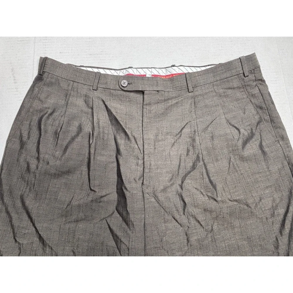 Phat Farm Premium Men's Dress Pants Brown Pleated 38x30 Y2K Vintage